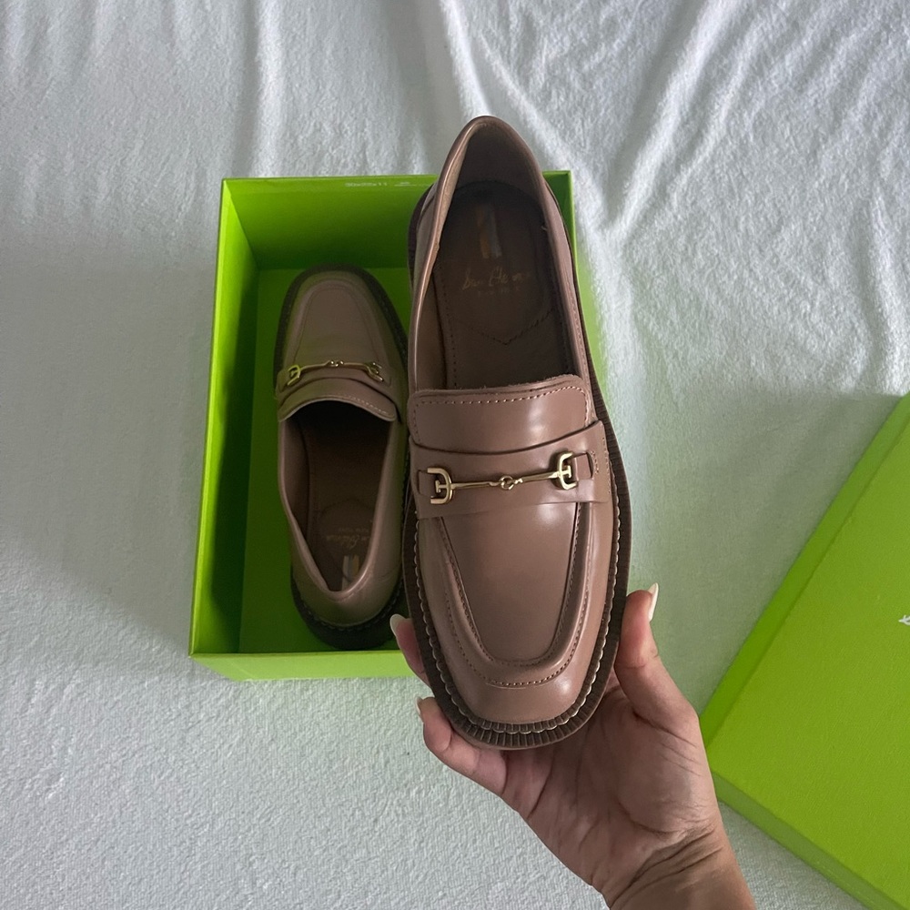Sam Edelman Taupe Leather Bit Loafers - Picture 5 of 5